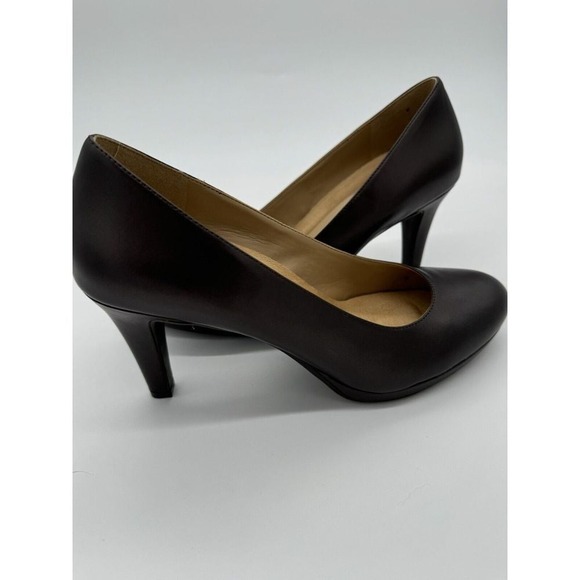 Naturalizer Comfort‎ Women Size 10M Leather Pump Heels Shoes In Chocolate - Picture 1 of 9